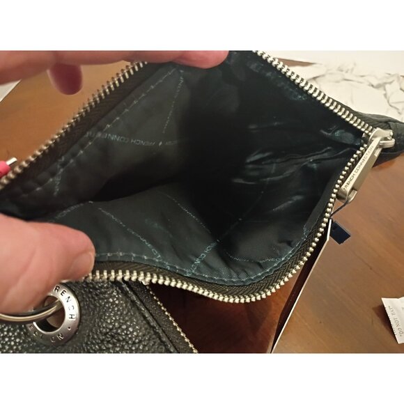 French Connection Lara Pebble Double Slim Pouches-Black-New with Tags-$48 Retail - Picture 5 of 7